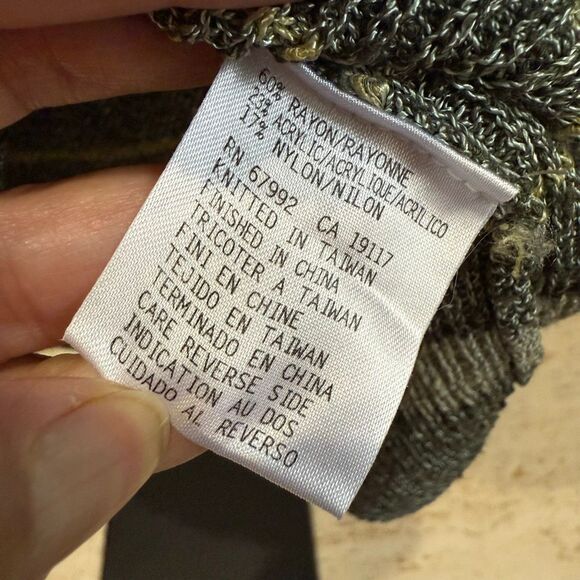 Sigrid Olsen women’s knitted stripe tank sweater - Picture 4 of 9